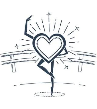 Black Concept of dancing Stock Illustration