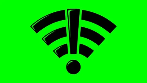 Black concept icon wifi connection error animation Stock Footage 333007724