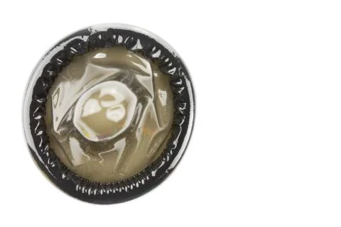 Black condom Stock Photos