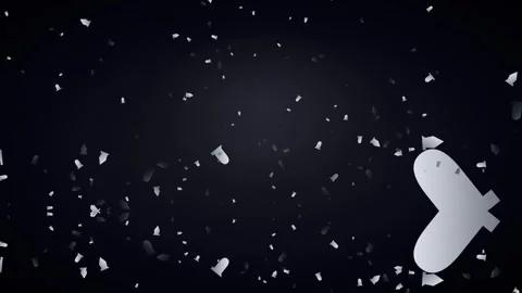 Black Confetti Falling Loop - Glowing Bokeh Celebration Party Backdrop 库存影片 341786804