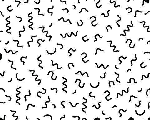 Black confetti, Seamless pattern Stock Illustration