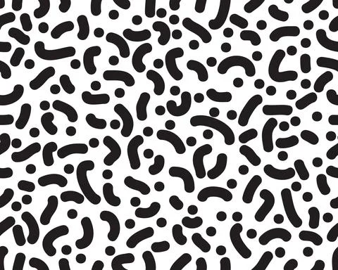 Black confetti, Seamless pattern Stock Illustration