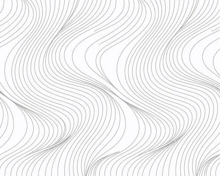 Black continuous swirl line pattern, thin black lines on white background Stock Illustration