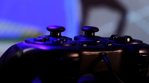 Black controller to play video games on game console. Stock Footage 130055414
