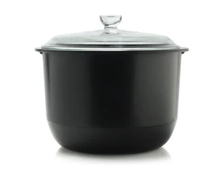 Black cooking pot Stock Photos