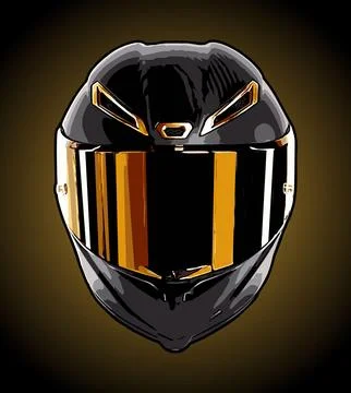 Black cool helmet vector template Stock Illustration