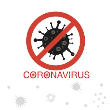Black coronavirus sign vector background Stock Illustration