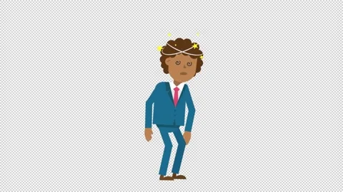 Black Corporate Man Being Dizzy Stock Footage 205065052