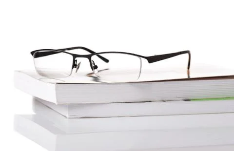 Black corrective eyeglasses with plastic frame Stock Photos