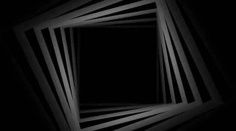 A black corridor. Design. A path in which gray inverted squares in abstraction Stock Illustration