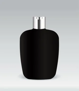 Black cosmetic bottle container Stock Illustration