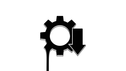 Black Cost reduction icon isolated on white background. 4K Video motion graphic Stock Footage 233875386
