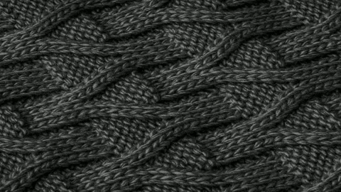 Black cotton fabric with an interesting pattern Stock Footage 308453536