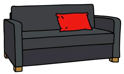 Black couch Illustrazione stock