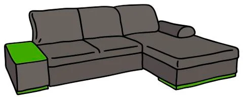 Black couch Stock Illustration