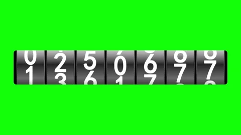 Black counter on green Stock Footage 92046807