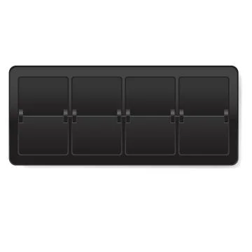 Black Counter Isolated White Background Stock Illustration