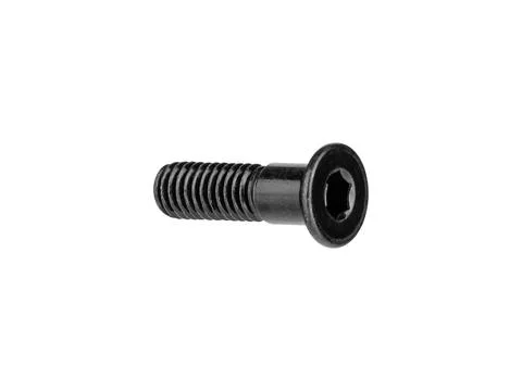Black Countersunk Hex Socket Screw Isolated on White Background Stock Photos