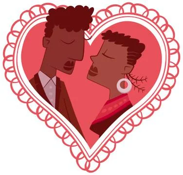 Black couple Ilustración de archivo