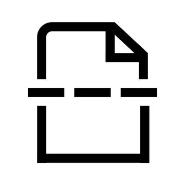 Black coupon icon with dashed cut line isolated on transparent background Stock Illustration
