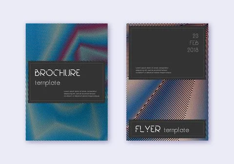 Black cover design template set. Red white blue ab Stock Illustration