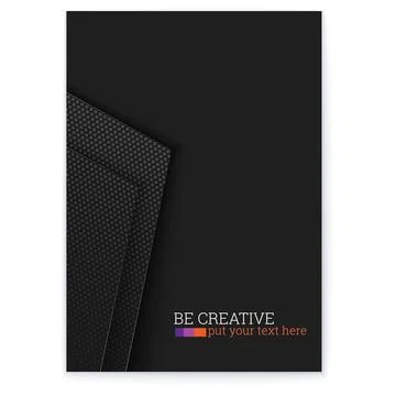Black cover with halftone pattern. Multi layered abstract graphics shapes. Stock Illustration
