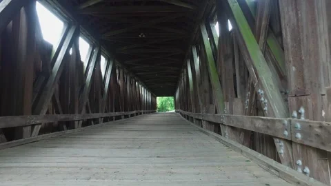 Black Covered Bridge in Preble County Ohio Stock Footage 263925494