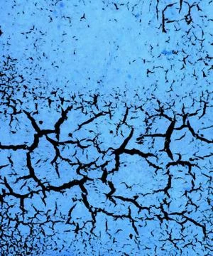 Black crackled texture over blue background Stock Illustration