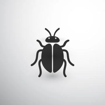 Black Crawling Bug Stock Illustration