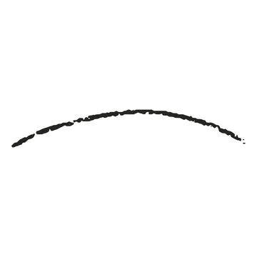 Black crayon arc line doodle painting, vector wave underlined, handwriting Stock Illustration