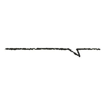 Black crayon brace line doodle painting, vector underlined, allusion checkmark Stock Illustration