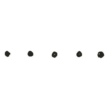 Black crayon dots line doodle painting, points stroke pattern, vector dotted Stock Illustration