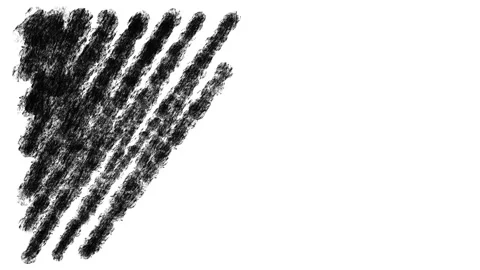 Black Crayon Hatching Screen Video stock 244891354