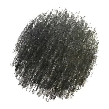 Black crayon scribble texture stain isolated on white background Illustrazione stock