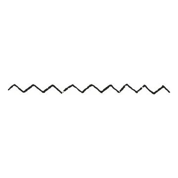 Black crayon zigzag line doodle painting, vector underlined, handwriting pencil Stockillustratie
