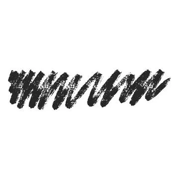 Black crayon zigzag line hand painting, vector pencil or chalk meandering Stock Illustration