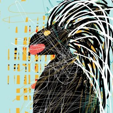 Black creature Illustrazione stock