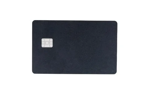 Black credit card isolate Stock Photos
