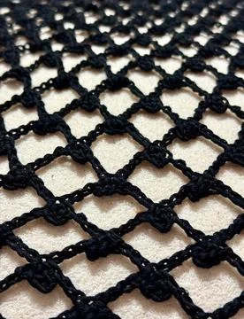 Black Crochet Net Texture Stock Photos