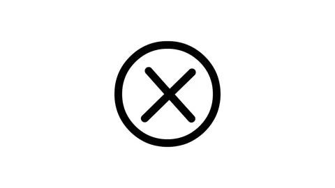 Black Cross Icon Animation on White Background Vídeos de archivo 334765022