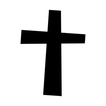 Black cross on a white background. Vector illustration. Stock Illustration