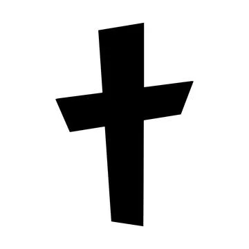 Black cross on a white background. vector illustration Stock Illustration
