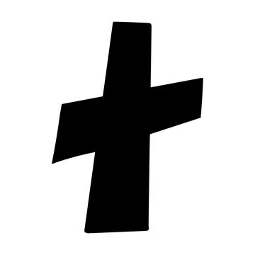 Black cross on a white background. vector illustration イラスト素材