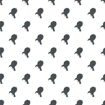 Black crow flying seamless pattern repeating illustration Stock Illustration