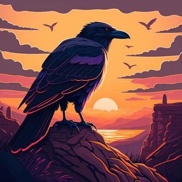 Black Crow Stock Illustration
