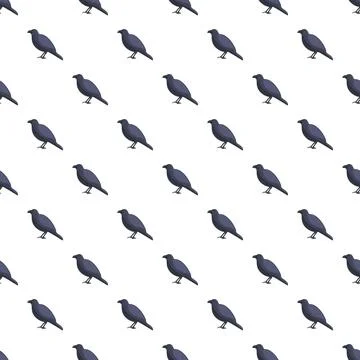 Black crow pattern seamless Stock Illustration