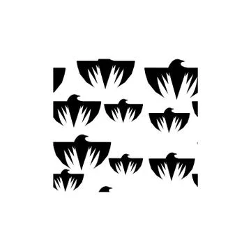 Black crow seamless Stock Illustration