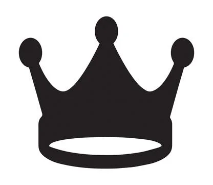 Black Crown Icon Vector Symbol Isolated On White Background Stock-Illustration