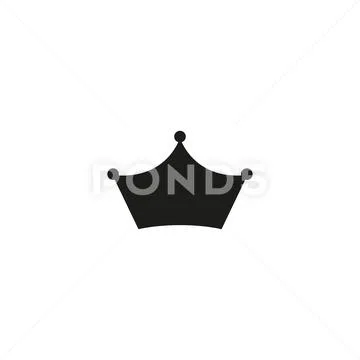 Black Crown icon on white. Vector illustration. ~ Clip Art #252037975