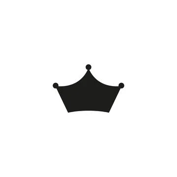 Black Crown icon on white. Vector illustration. Stock Illustration